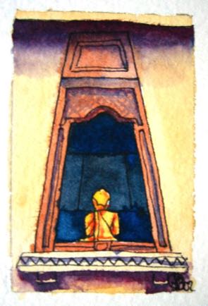 Back of Buddha,
2"x3", Watercolour
SOLD Back of Buddha,
2"x3", Watercolour
SOLD